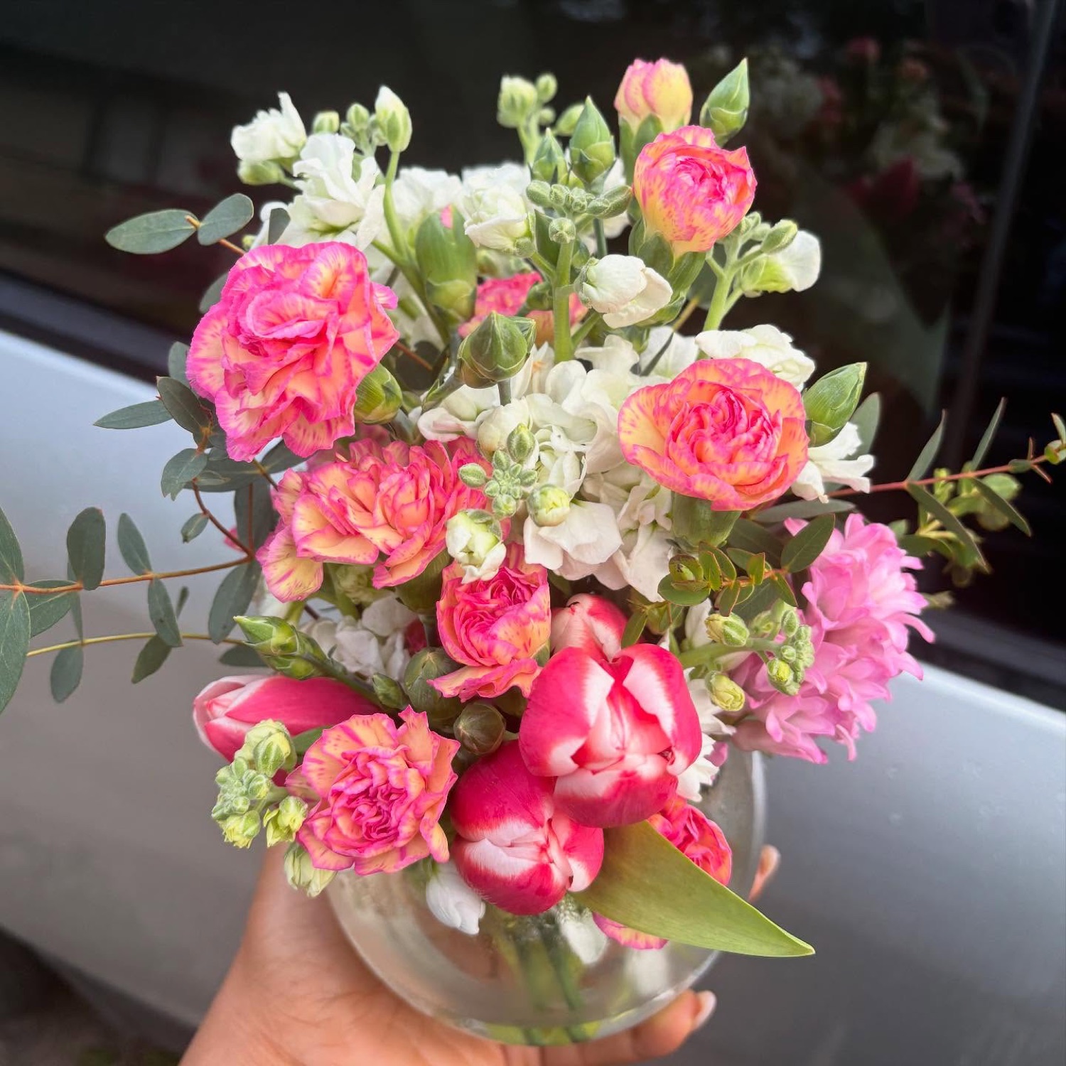 Lush pink floral bouquet by Sie & Mo, Wichita KS